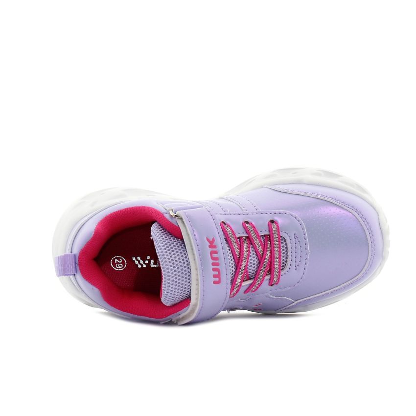Wink - Xide lila villogó baba cipő