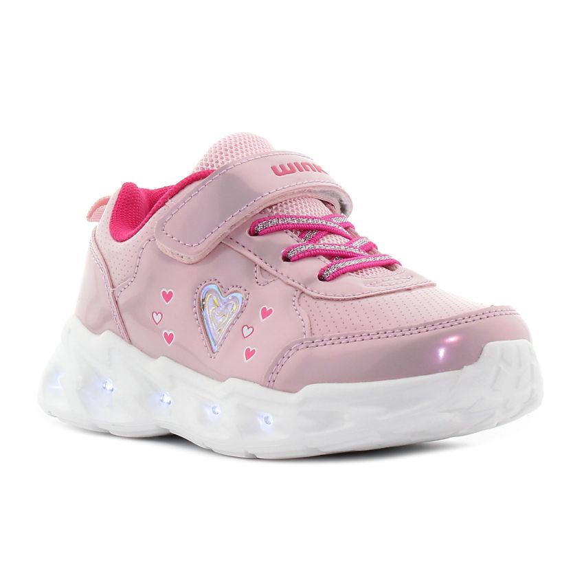 Wink - Xide rózsaszín villogó baba cipő