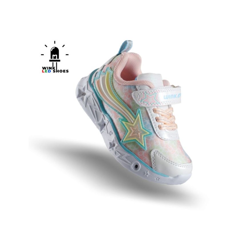 Wink - Regina Stella villogó ezüst gyerek cipő