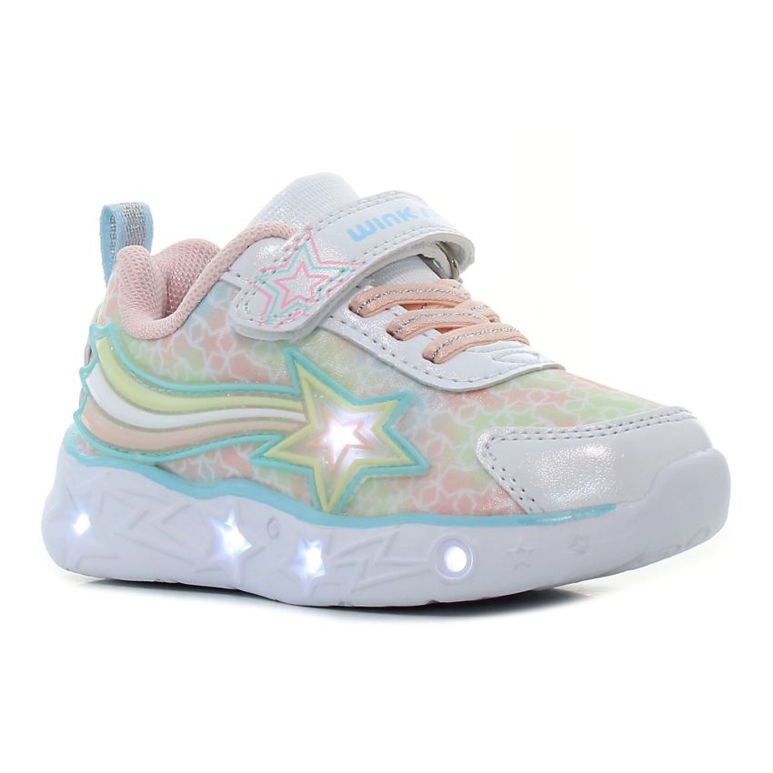 Wink - Regina Stella villogó ezüst gyerek cipő