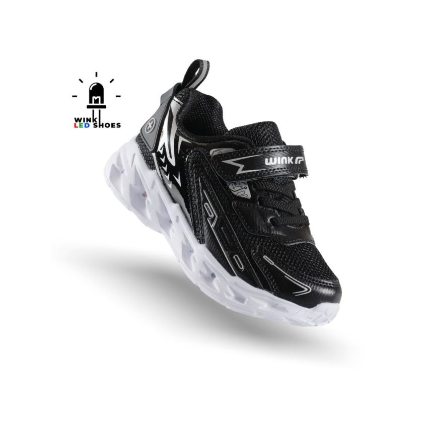 Wink - Dyoda villogó fekete gyerek cipő