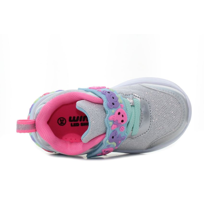 Wink - Paleo Mini villogó ezüst baba cipő