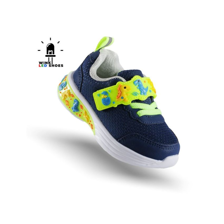 Wink - Paleo Mini villogó sötétkék baba cipő