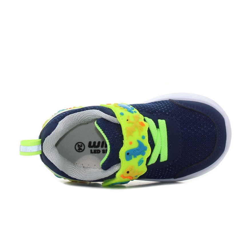 Wink - Paleo Mini villogó sötétkék baba cipő