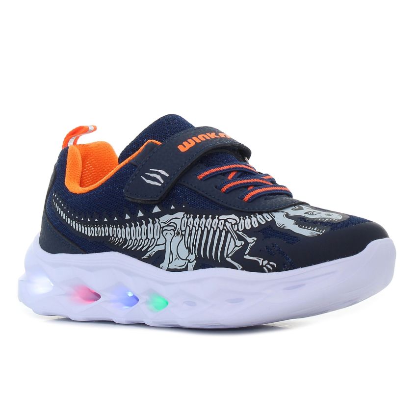 Wink - Paleo Scelet villogó sötétkék gyerek cipő