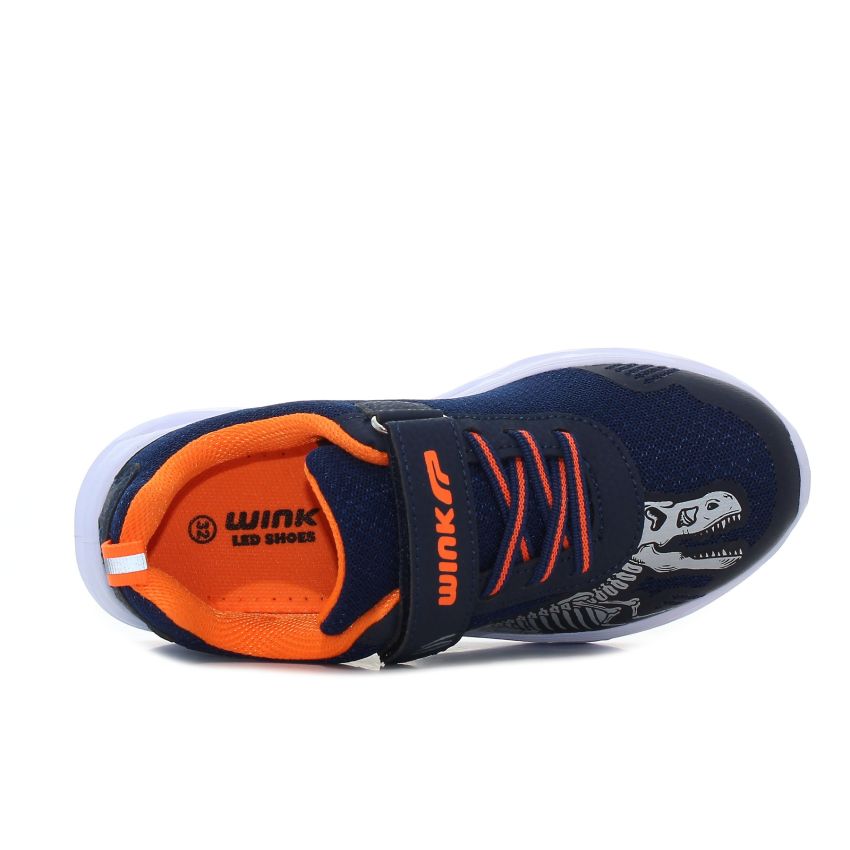 Wink - Paleo Scelet villogó sötétkék gyerek cipő