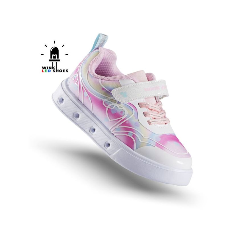 Wink - Regina Lux villogó fehér gyerek cipő