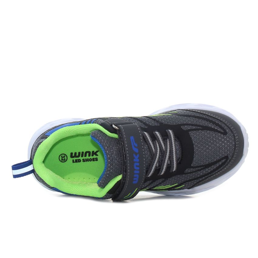 Wink - AgiliX villogó sötétszürke gyerek cipő