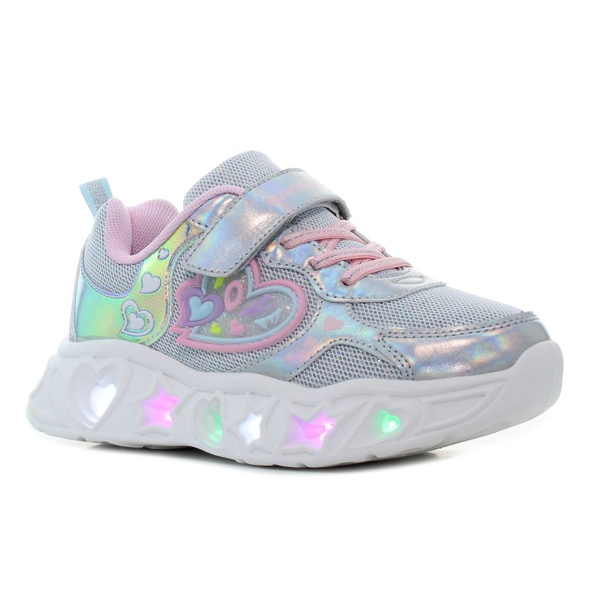 Wink - Regina Shine villogó ezüst gyerek cipő