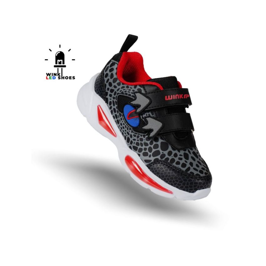 Wink - Monstrumo villogó fekete gyerek cipő