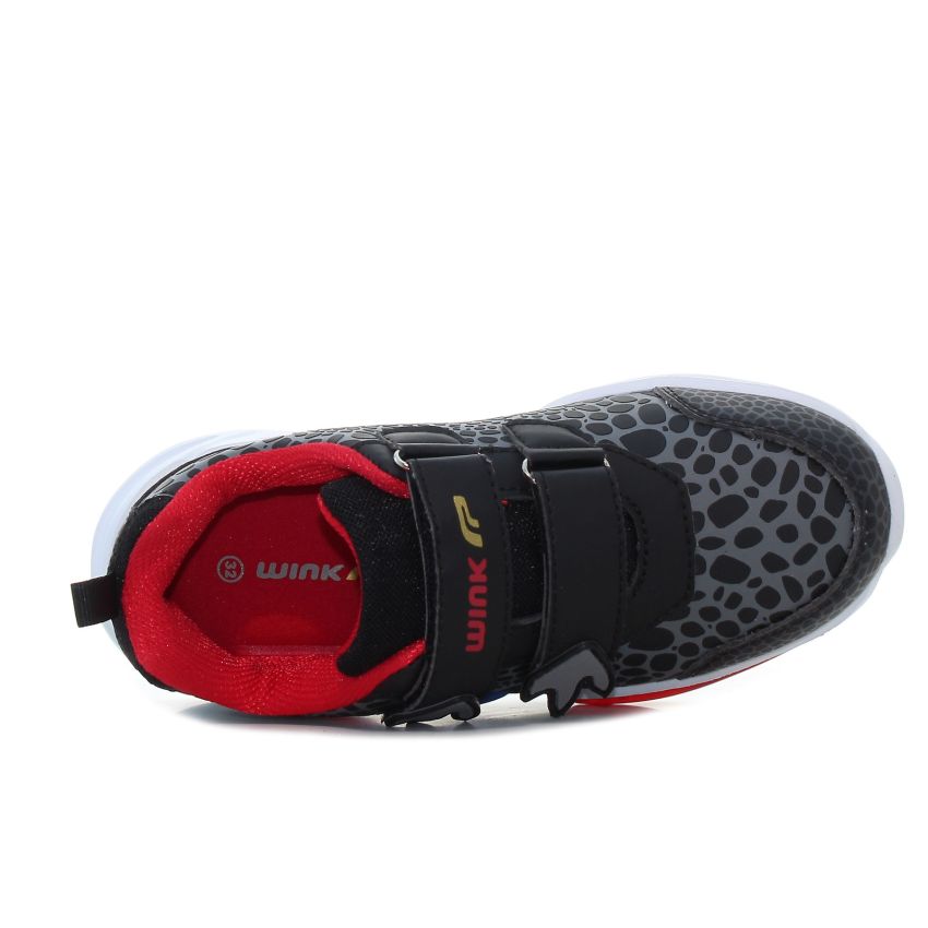 Wink - Monstrumo villogó fekete gyerek cipő