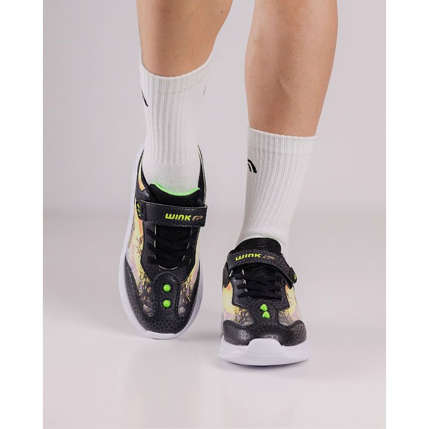 Wink - MythX villogó fekete gyerek cipő