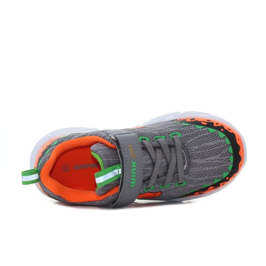 Wink - Paleo Fun villogó szürke gyerek cipő