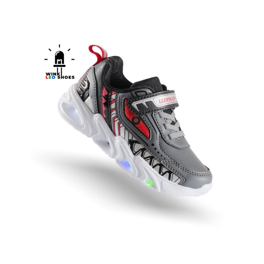 Wink - PalaDyno villogó sötétszürke gyerek cipő