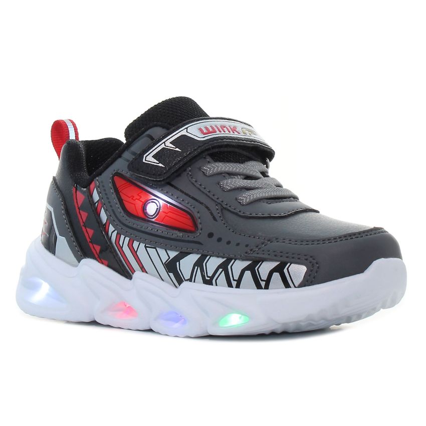 Wink - PalaDyno villogó sötétszürke gyerek cipő