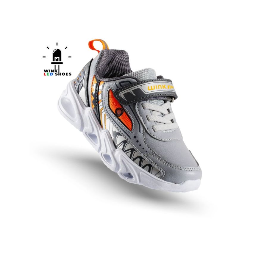 Wink - PalaDyno villogó szürke baba cipő