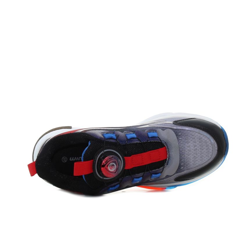 Wink - HoloSync fekete tárcsás gyerek cipő