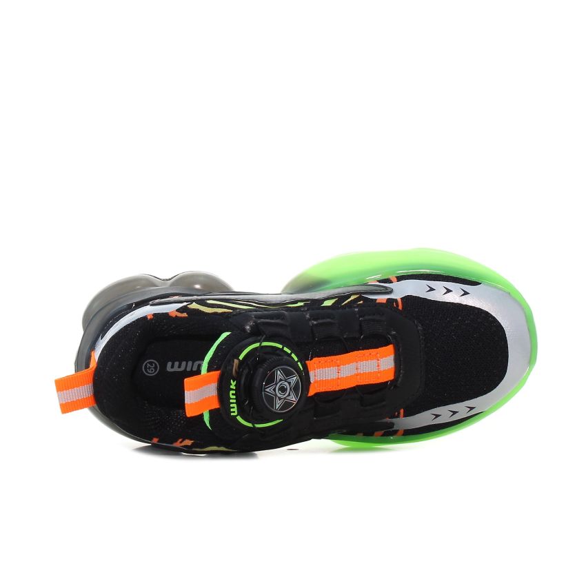 Wink - HoloGun fekete tárcsás gyerek cipő