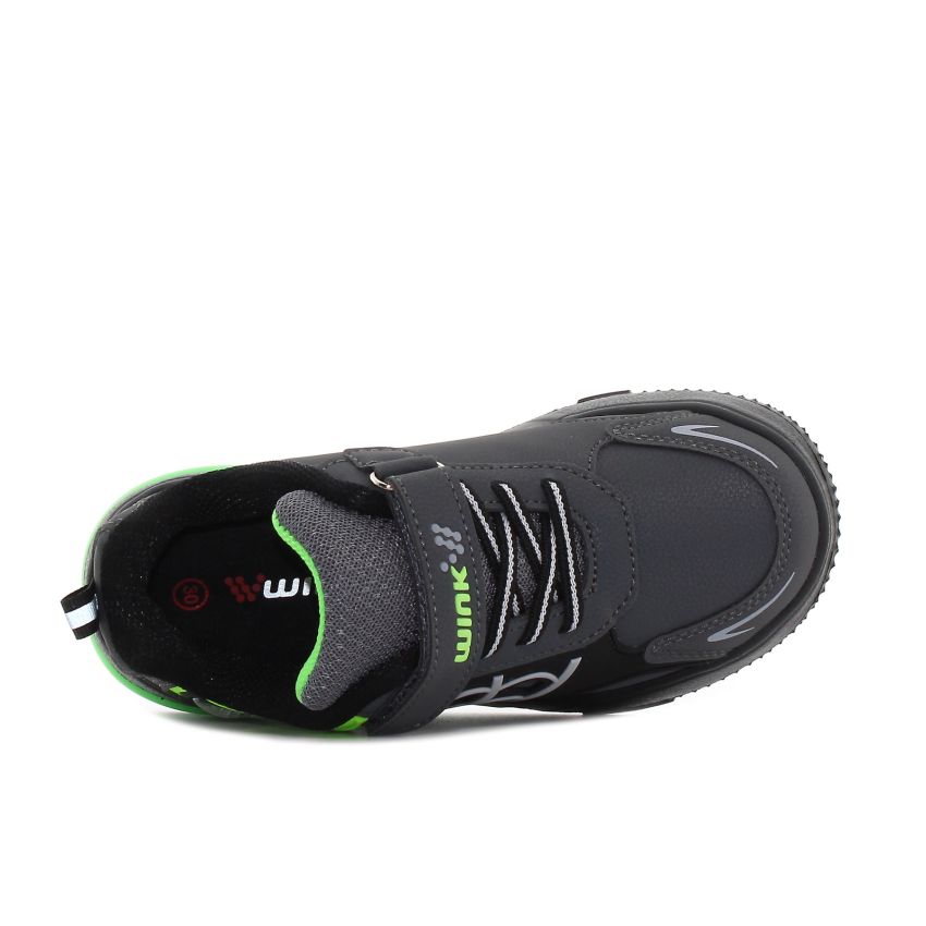 Wink - Fylum villogó sötétszürke baba cipő