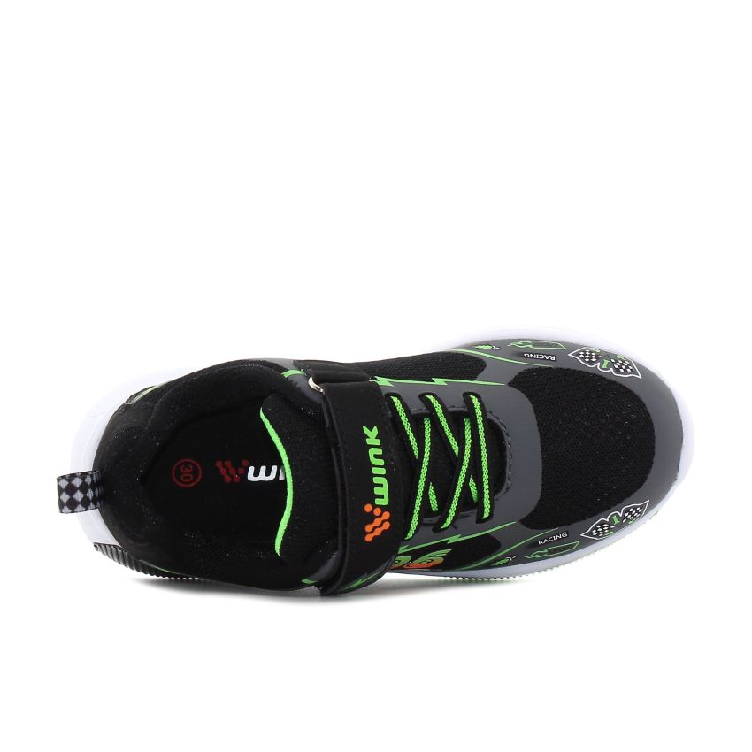 Wink - Rheda villogó zöld baba cipő