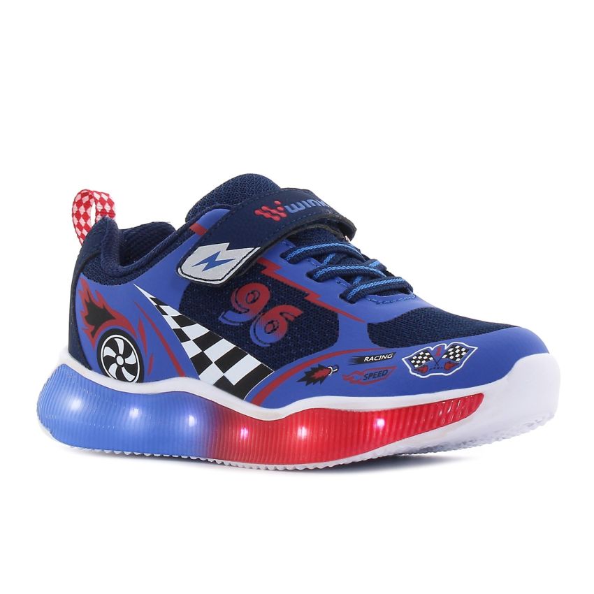 Wink - Rheda villogó sötétkék baba cipő