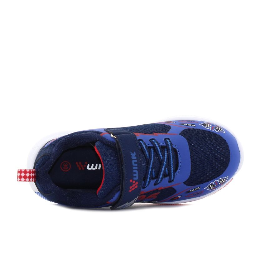 Wink - Rheda villogó sötétkék baba cipő