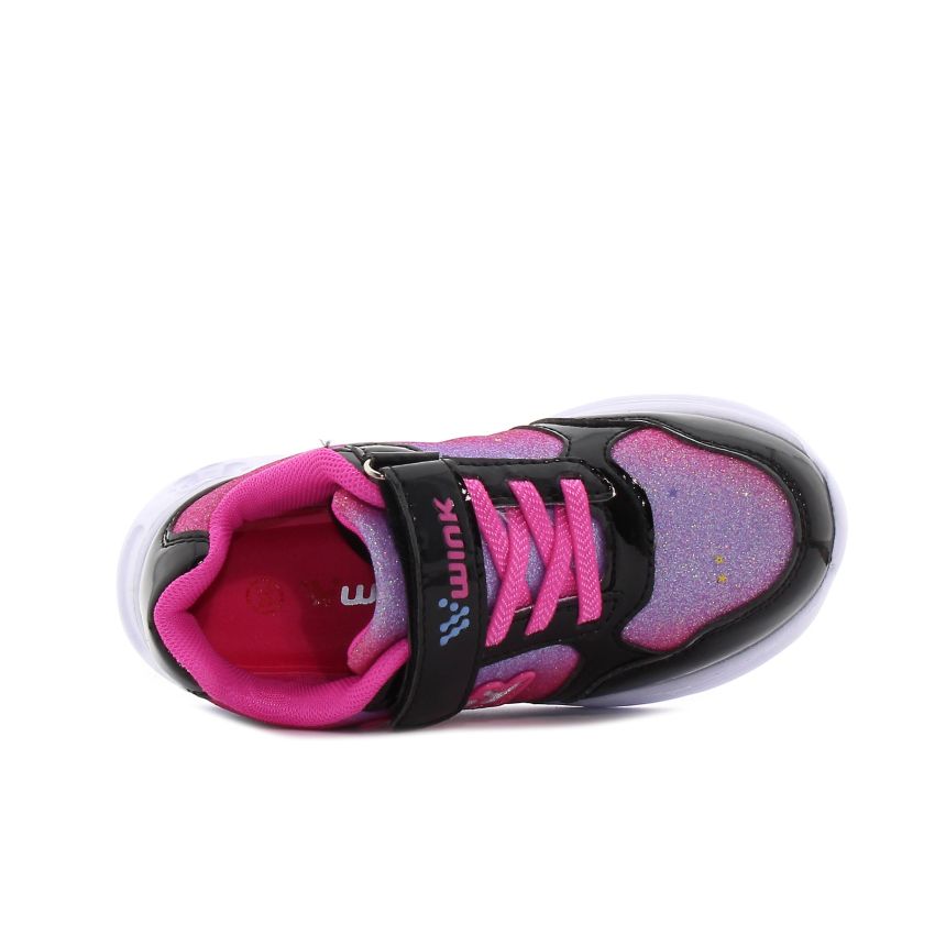 Wink - Regina villogó fekete gyerek cipő