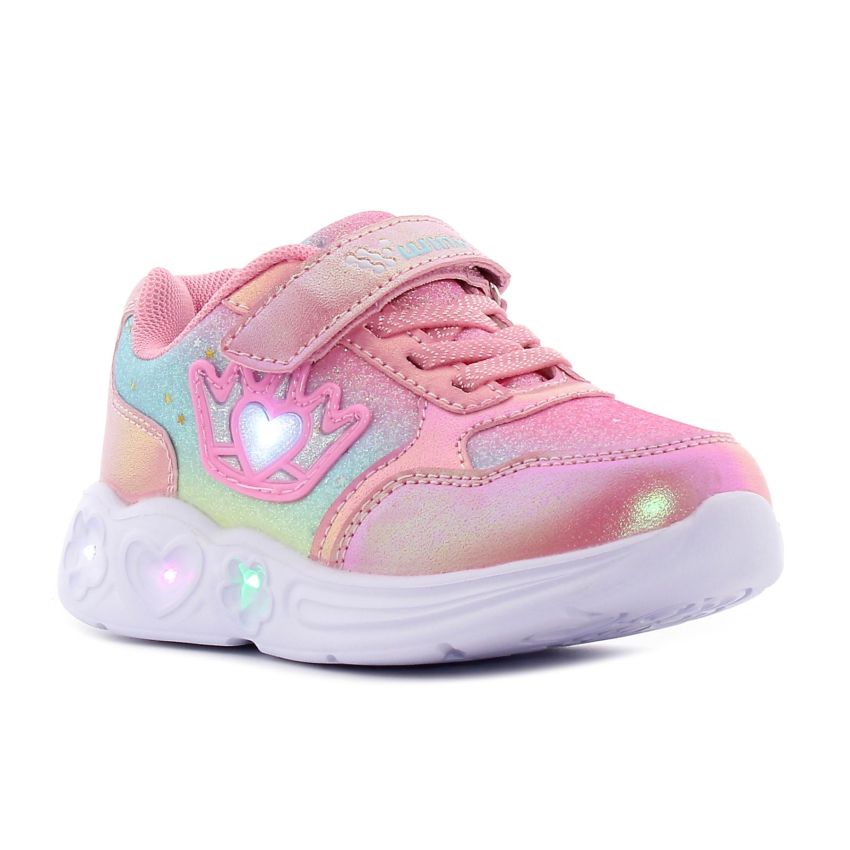 Wink - Regina villogó rózsaszín baba cipő