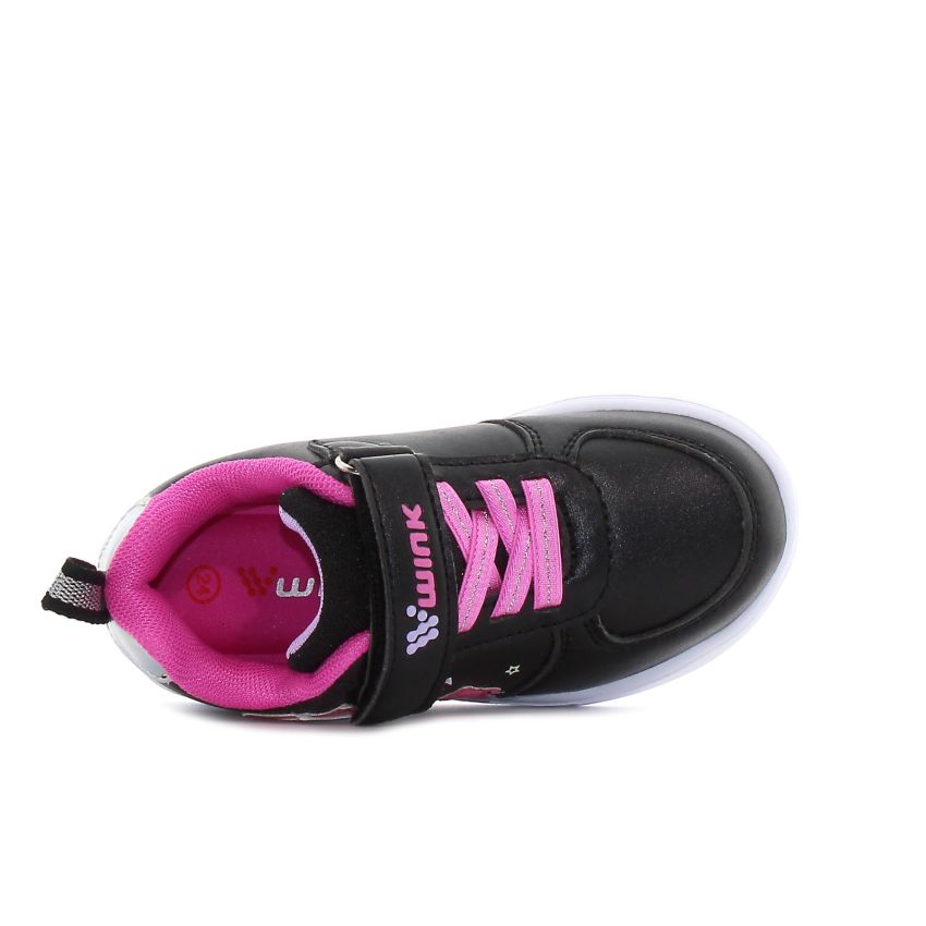 Wink - Alastor villogó fekete baba cipő