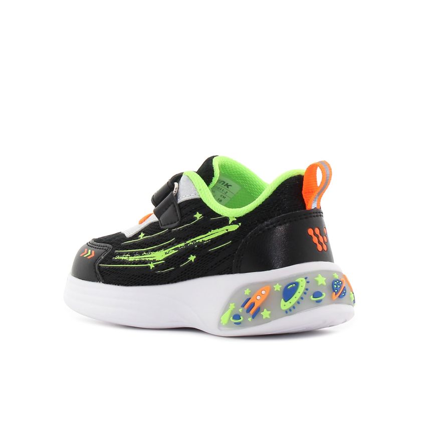 Wink - Lanx villogó fekete baba cipő