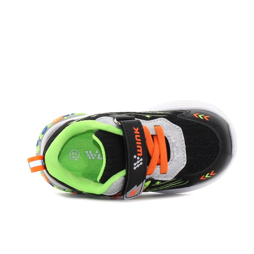 Wink - Lanx villogó fekete baba cipő