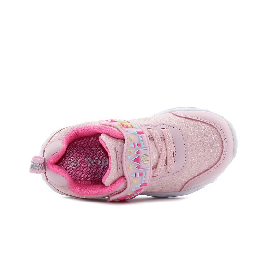 Wink - Brya villogó rózsaszín baba cipő