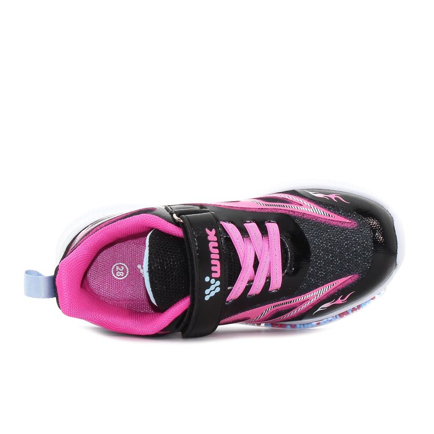 Wink - Bbls villogó fekete gyerek cipő