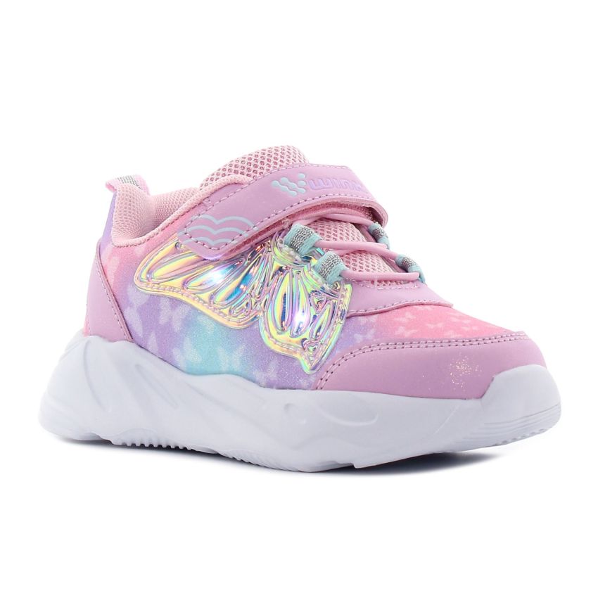 Wink - Pyrgus rózsaszín villogó baba cipő