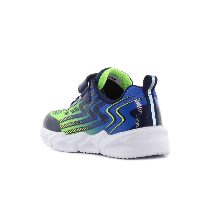 Wink - Dexap sötétkék-zöld villogó baba cipő