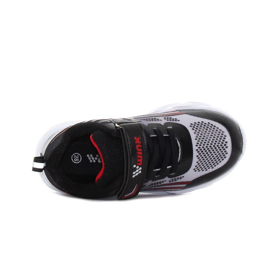 Wink - Dexap fekete-szürke villogó baba cipő