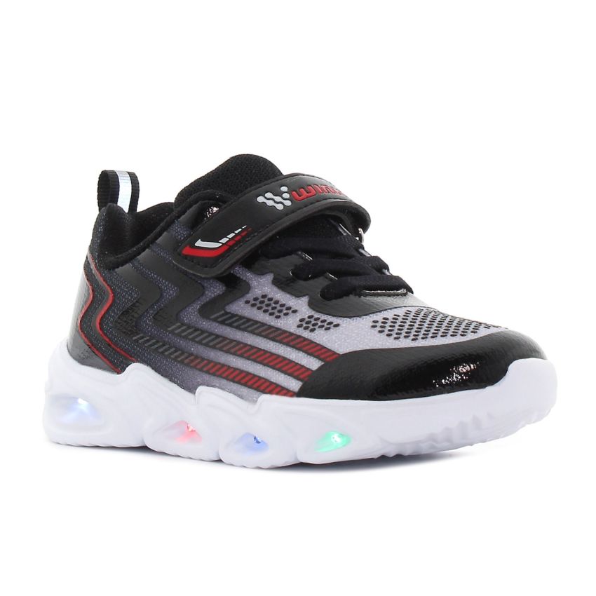 Wink - Dexap fekete-szürke villogó gyerek cipő