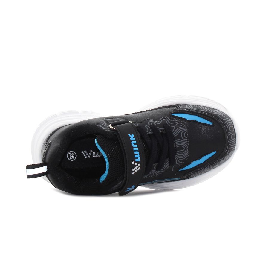 Wink - Dano III fekete-kék villogó gyerek cipő