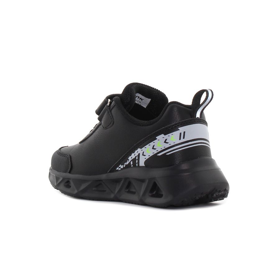 Wink - Techen fekete-lime villogó baba cipő