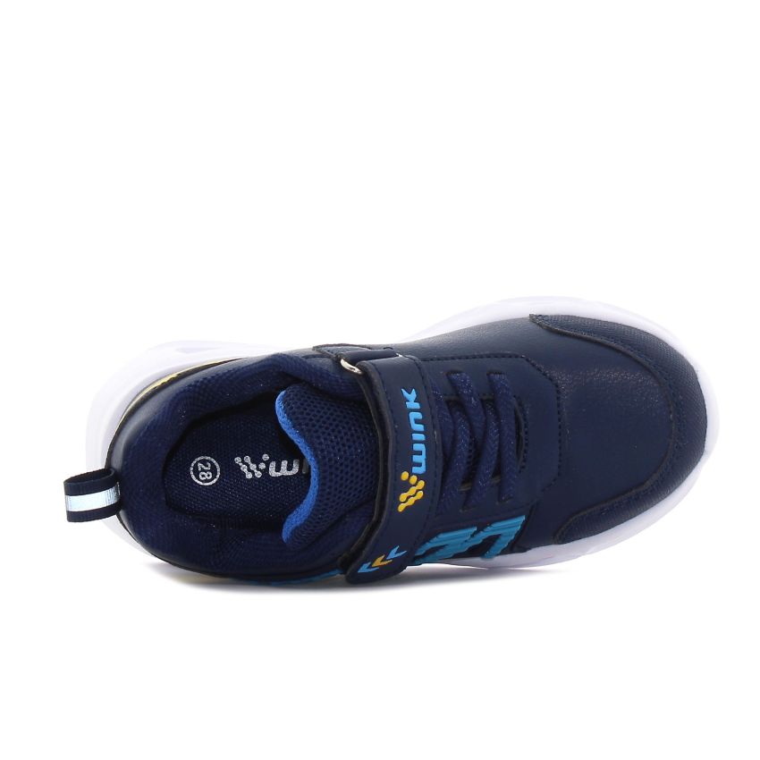 Wink - Techen sötétkék villogó baba cipő