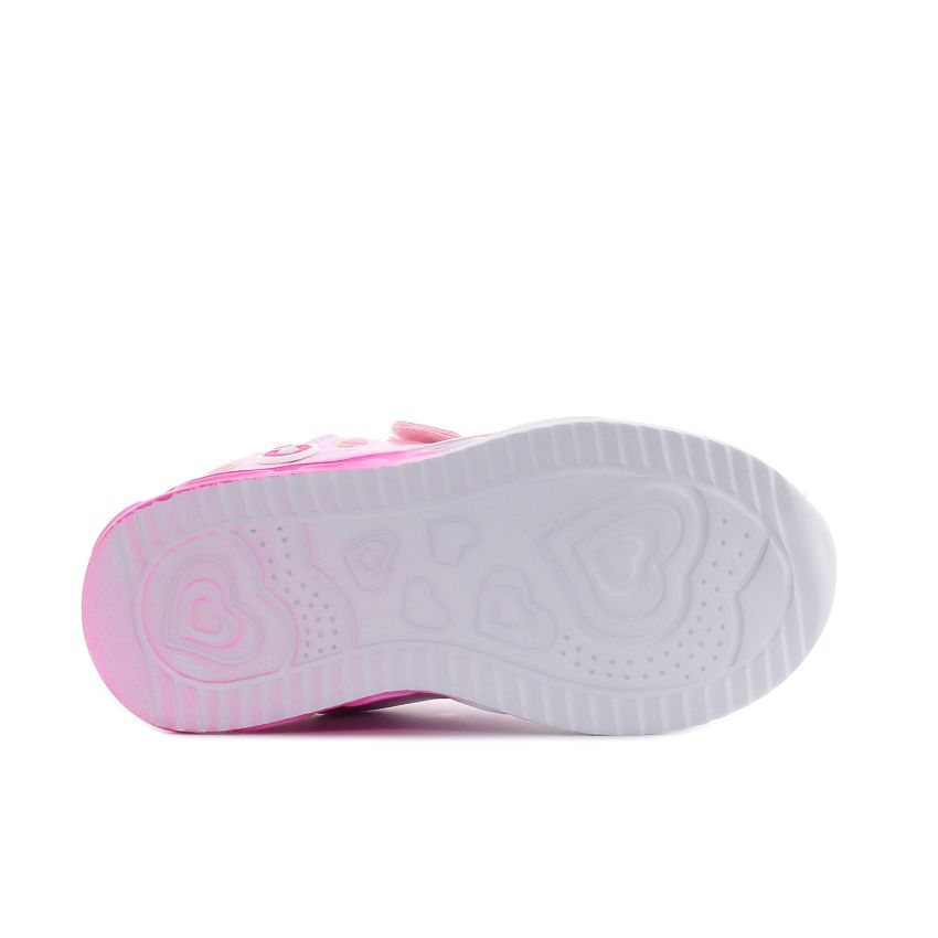 Wink - Strigill rózsaszín-magenta villogó baba cipő