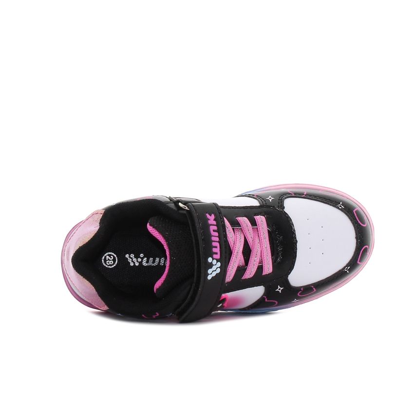 Wink - Whalda Str fekete villogó baba cipő