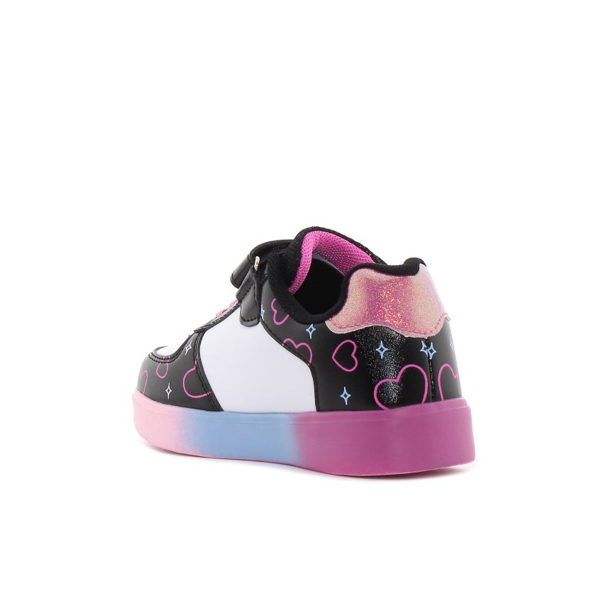 Wink - Whalda Str fekete villogó gyerek cipő