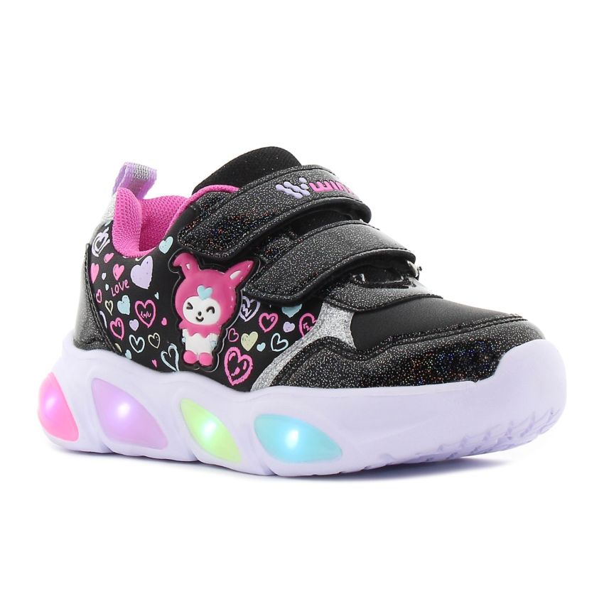 Wink - Whalda fekete villogó gyerek cipő