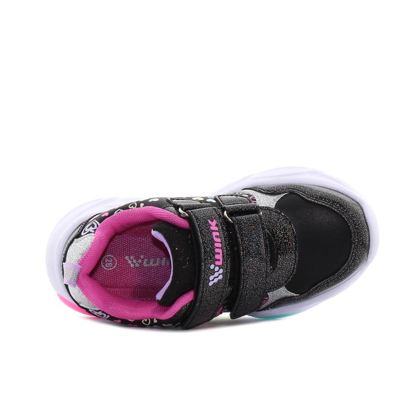 Wink - Whalda fekete villogó gyerek cipő