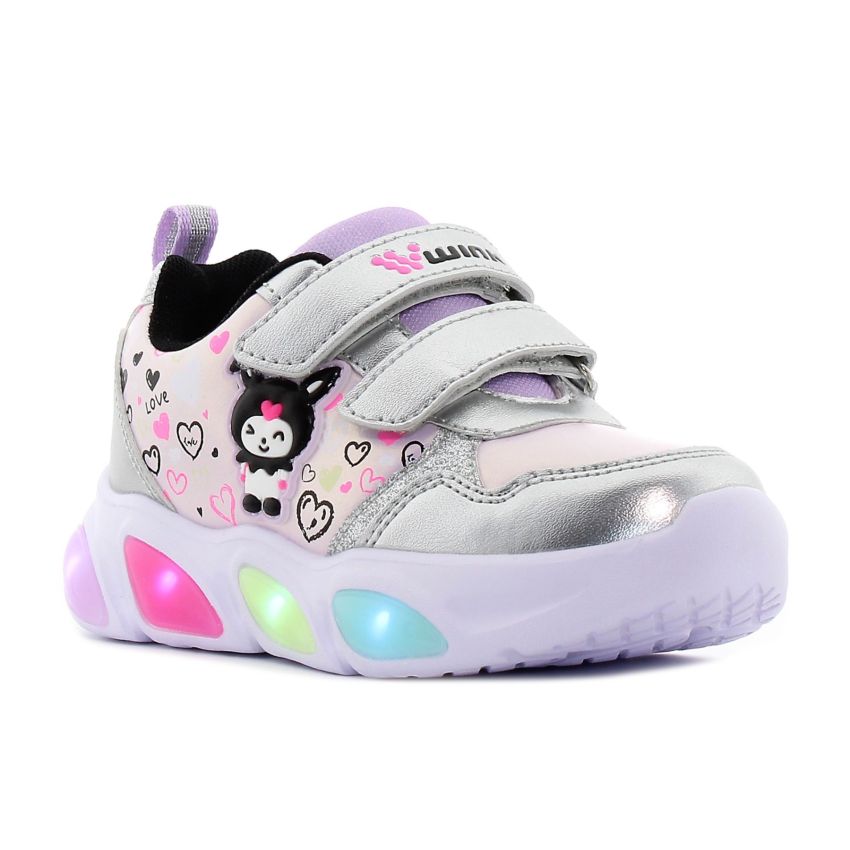 Wink - Whalda ezüst villogó baba cipő