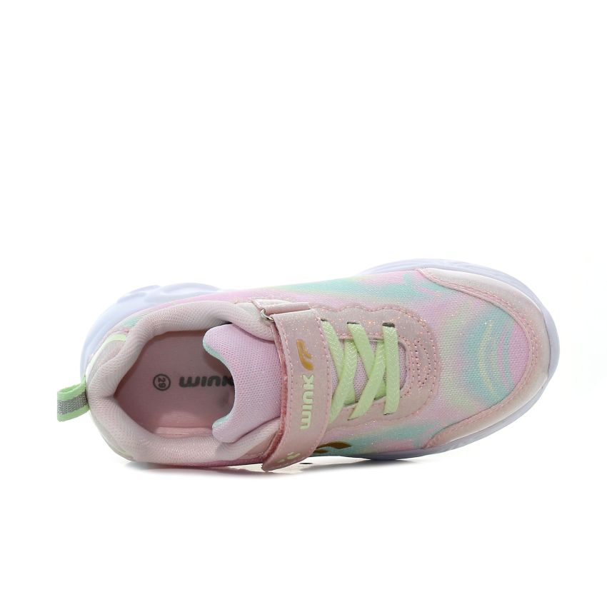 Wink - Regina Duo villogó rózsaszín baba cipő