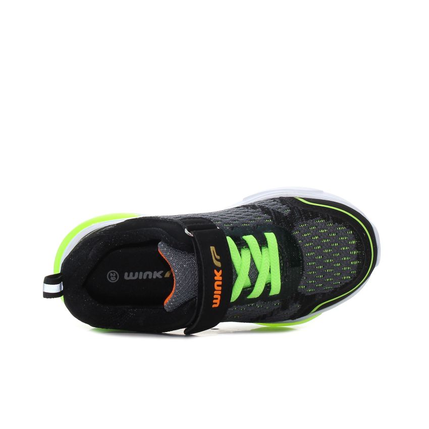 Wink - Naut villogó fekete gyerek cipő