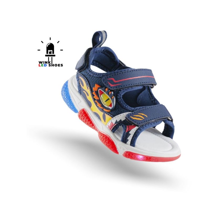 Wink - Monstrumo Nino villogó sötétkék baba szandál