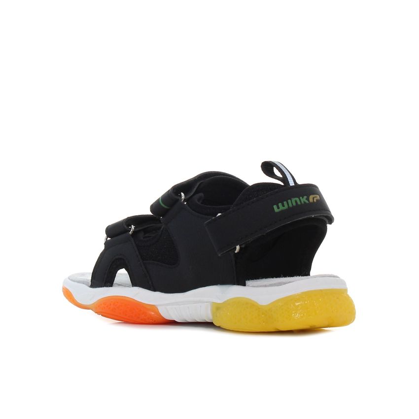 Wink - Monstrumo Nino villogó fekete gyerek szandál